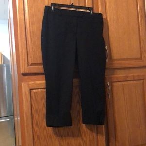 Talbots crop black pants size 12 petite